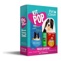 Kit Pop Pet Clean Cães e Gatos Shampoo + Perfume + Condicionador Pets