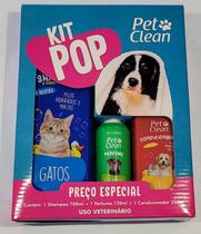 Kit Pop Shampoo PetClean Gato + Condicionador + Perfume Pet - Pet Clean