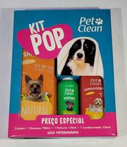 Kit Pop Shampoo PetClean Natural + Condicionador + Perfume Pet