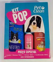 Kit Pop Shampoo PetClean Neutro+ Condicionador + Perfume Pet