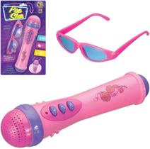 Kit Pop Star Microfone e Óculos Toy King TK-1064