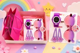 Kit Popstar Infantil Menina Óculos Ursinho, Relógio Fashion e Acessórios Delicados Kit Popstar Infantil Menina Óculos Ursinho, Relógio Fashion e Acessórios Delicados