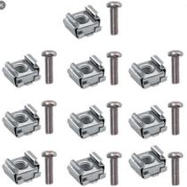 Kit Porca Gaiola M5+Parafuso Niquelado M5X12 Pct Com 10 Und