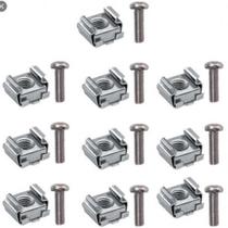 Kit Porca Gaiola M5+Parafuso Niquelado M5X12 Pct Com 10 Und