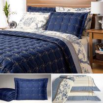 Kit porcelana cobre leito colcha e jogo de lençol para cama casal queen super luxo com 7 peças