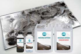Kit Porcelanato Líquido Cinza Prata / Preto Jato AG por M²