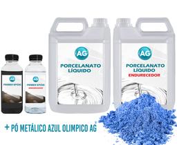 Kit Porcelanato Líquido Metálico Azul Olimpico AG por M² Kit Porcelanato Líquido Metálico Azul Olimpico AG por M²