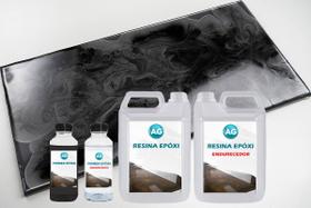 Kit Porcelanato Liquido Metálico Cinza Cetim / Preto Profundo AG por M²