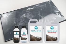 Kit Porcelanato Líquido Metálico Cinza Ferro / Branco Perola AG por M²