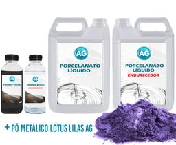 Kit Porcelanato Líquido Metálico Lotus Lilas AG por M²