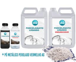 Kit Porcelanato Líquido Metálico Perolado Azul AG por M² Kit Porcelanato Líquido Metálico Perolado Azul AG por M²