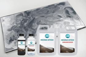 Kit Porcelanato Líquido Metálico Prata Platina / Cinzaferro