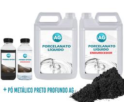 Kit Porcelanato Líquido Metálico Preto Profundo AG por M² Kit Porcelanato Líquido Metálico Preto Profundo AG por M²