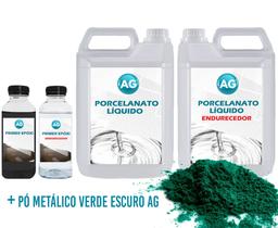 Kit Porcelanato Líquido Metálico Verde Escuro AG por M² Kit Porcelanato Líquido Metálico Verde Escuro AG por M²