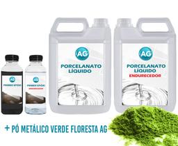 Kit Porcelanato Líquido Metálico Verde Floresta AG por M²