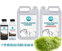 Kit Porcelanato Líquido Metálico Verde Oliva AG por M²