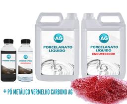Kit Porcelanato Líquido Metálico Vermelho Carbono AG por M² Kit Porcelanato Líquido Metálico Vermelho Carbono AG por M²