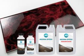 Kit Porcelanato Líquido Metálico Vermelho Carbono / Preto Profundo AG por M² Kit Porcelanato Líquido Metálico Vermelho Carbono / Preto Profundo AG por M²