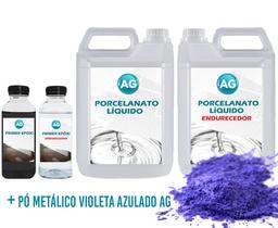 Kit Porcelanato Líquido Metálico Violeta Azulado AG por M² Kit Porcelanato Líquido Metálico Violeta Azulado AG por M²