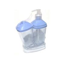 Kit Porta Algodão, Porta Sabonete Líquido e Saboneteira 3 Peças