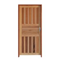 Kit Porta Americana Mista 60 X 180 Batente 11 CM Fechadura Comum Lado Esquerdo - Rodam