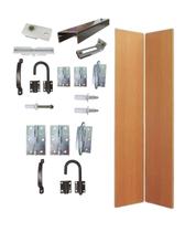 Kit Porta Camarão 0,80x2,10m Fresno Nobre + Kit Ferragens Completo Bronze - 319500549 + KTC-308TF