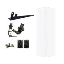 Kit Porta Camarão 0,80x2,10m Primer Branco + Kit Celeiro Camarão Cantoneira Preto Kit Porta Camarão 0,80x2,10m Primer Branco + Kit Celeiro Camarão Cantoneira Preto