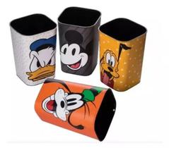 Kit Porta Canetas Mickey E Amigos Disney C/4 Peças Plasutil