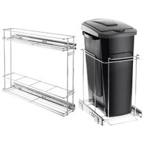 Kit Porta Condimentos e Lixeira 15L Aramados Deslizantes para Armário Cozinha Planejada Kit Porta Condimentos e Lixeira 15L Aramados Deslizantes para Armário Cozinha Planejada