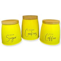 Kit porta-condimentos sunshine coffee, sugar, cookie mostarda 800ml