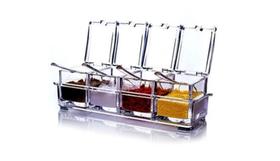Kit Porta Condimentos Temperos Acrílico Crystal