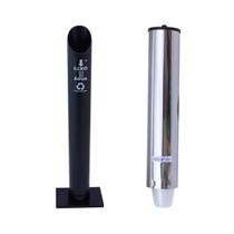 Kit Porta Copo Descartável Água 200ml + Lixeira Para Copos Kit Porta Copo Descartável Água 200ml + Lixeira Para Copos