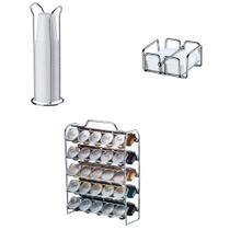 Kit Porta Copos 200Ml + Porta Guardanapos Pequeno Com Peso + Porta Cápsulas Nespresso Kit Porta Copos 200Ml + Porta Guardanapos Pequeno Com Peso + Porta Cápsulas Nespresso