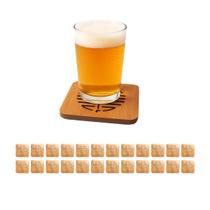 Kit Porta Copos Quadrado 24 Peças Suporte Descanso