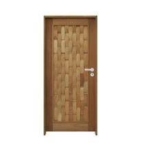 Kit Porta Couro em Pé Eucalipto 92 X 2.10 Batente 14 CM Fechadura Externa LadoEsquerdo-Rodam