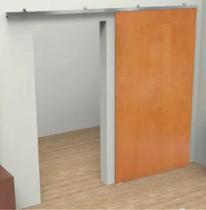 Kit Porta de Correr Verniz Lisa com Trilho Facility Mapaf