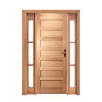 Kit Porta de Madeira 2 Vitrôs Esquerda 213CMX136CMX12CM PE28 Esel Marrom Kit Porta de Madeira 2 Vitrôs Esquerda 213CMX136CMX12CM PE28 Esel Marrom
