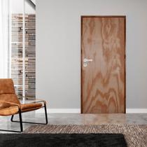 Kit Porta de Madeira 210x62cm Batente 11cm Fechadura Stilo Rodam