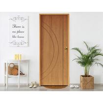 Kit Porta de Madeira 210x62cm Batente 14cm Fechadura Golf Concept 10 Rodam Abertura Esquerda Marrom/Imbuia