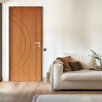 Kit Porta de Madeira 210x62cm Batente 9cm Fechadura Stilo Concept 10 Rodam Abertura Esquerda Kit Porta de Madeira 210x62cm Batente 9cm Fechadura Stilo Concept 10 Rodam Abertura Esquerda