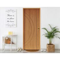 Kit Porta de Madeira 210x72cm Batente 11cm Fechadura Golf Concept 10 Rodam Abertura Esquerda Marrom/Imbuia