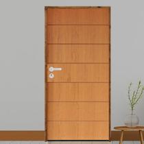 Kit Porta de Madeira 210x72cm Batente 11cm Fechadura Stilo Belissima 2 Rodam