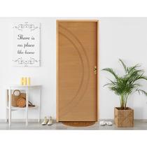 Kit Porta de Madeira 210x82cm Batente 11cm Fechadura Golf Concept 11 Rodam Abertura Direita Marrom/Imbuia