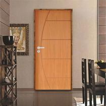 Kit Porta de Madeira 210x82cm Batente 11cm Fechadura Stilo Belissima 6 Rodam