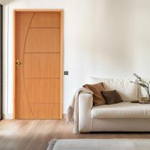 Kit Porta de Madeira 210x82cm Batente 14cm Fechadura Golf Belissima 6 Rodam