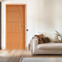 Kit Porta de Madeira 210x82cm Batente 14cm Fechadura Golf Belissima 6 Rodam