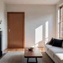 Kit Porta de Madeira 210x82cm Batente 9cm Fechadura Alavanca Rodam Abertura Direita