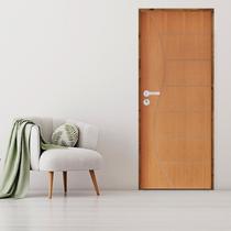 Kit Porta de Madeira 210x82cm Batente 9cm Fechadura Stilo Belissima 12 Rodam Abertura Direita Kit Porta de Madeira 210x82cm Batente 9cm Fechadura Stilo Belissima 12 Rodam Abertura Direita