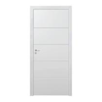 Kit Porta de Madeira 210x90cm Frisada Laqueada Moldufama Abertura Direita Branco Kit Porta de Madeira 210x90cm Frisada Laqueada Moldufama Abertura Direita Branco
