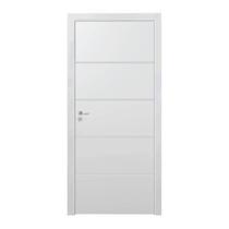 Kit Porta de Madeira 210x90cm Frisada Laqueada Moldufama Abertura Direita Kit Porta de Madeira 210x90cm Frisada Laqueada Moldufama Abertura Direita